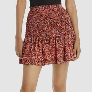 ALC Paisley Print Red Skirt Size 0